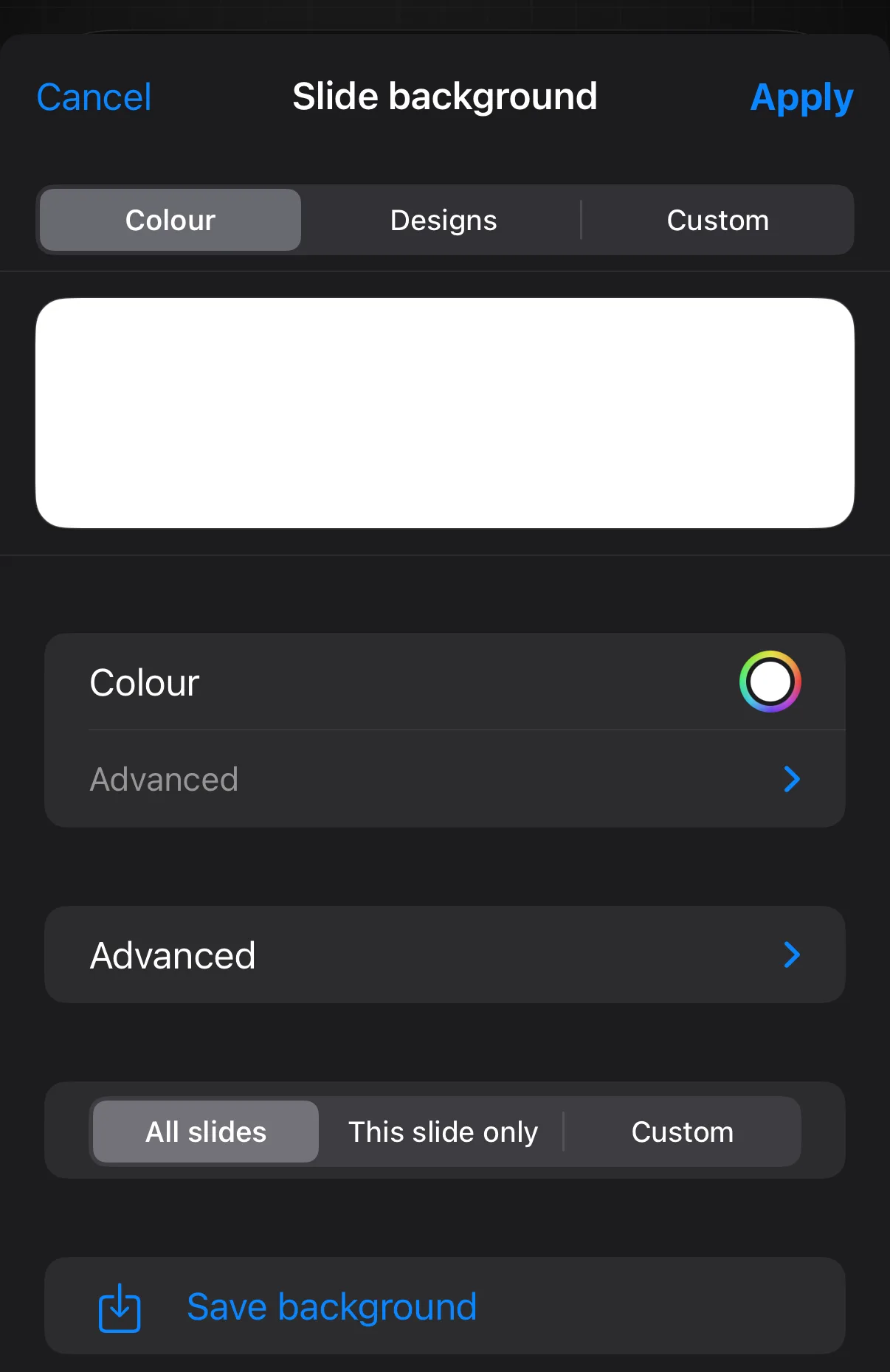 Krevez on Mac — Slide backgrounds