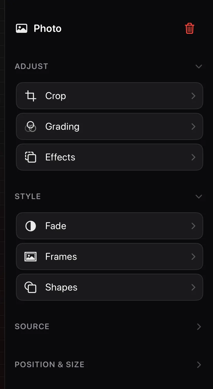 Krevez on iPad — The photo inspector