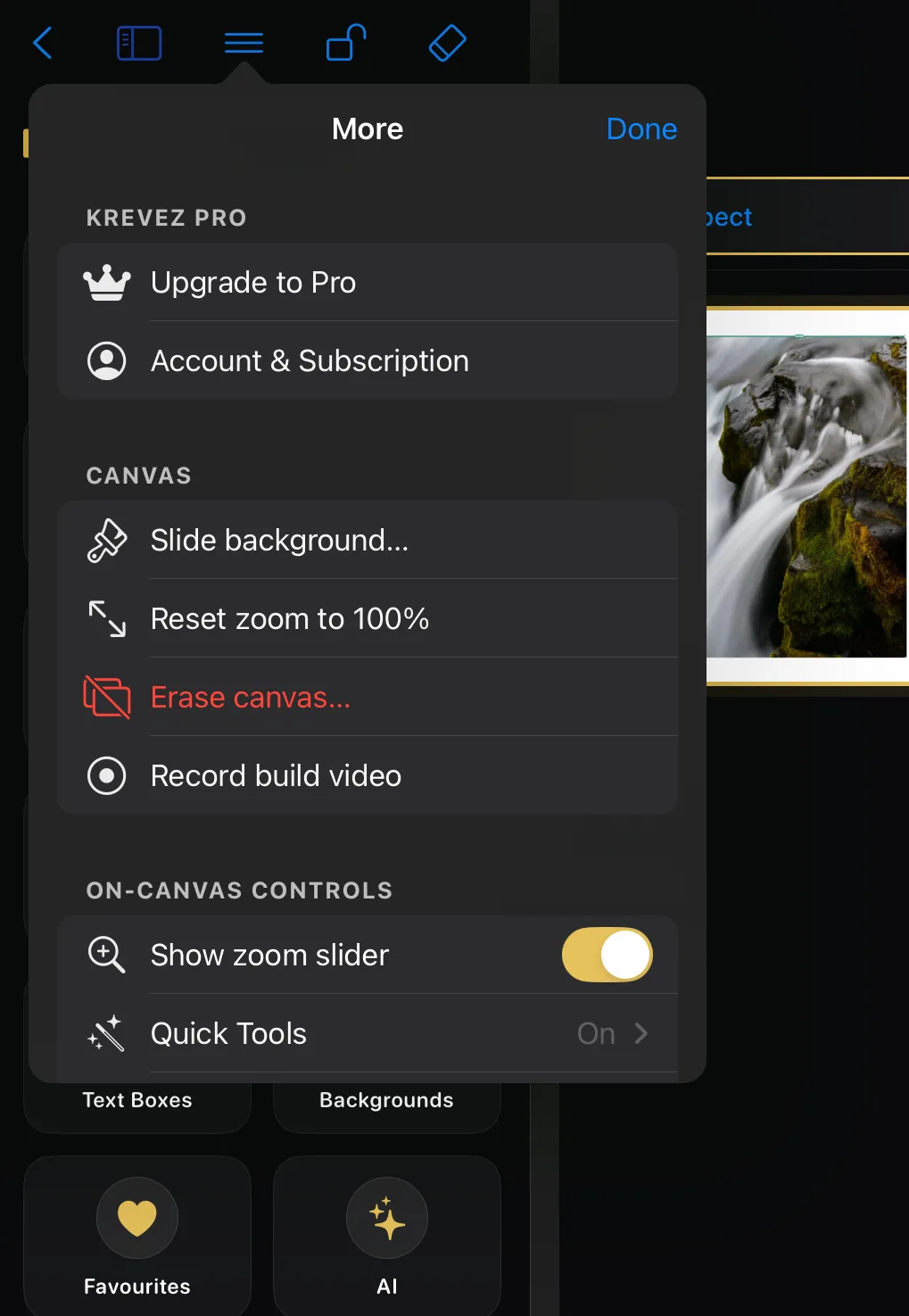Krevez on iPad — Start over