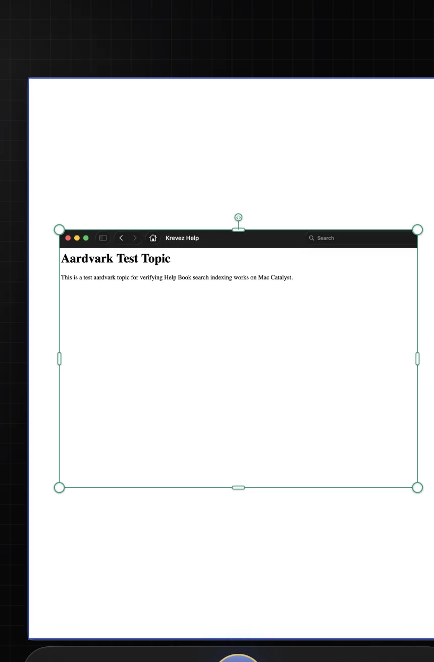 Krevez on Mac — Select, move, resize, rotate