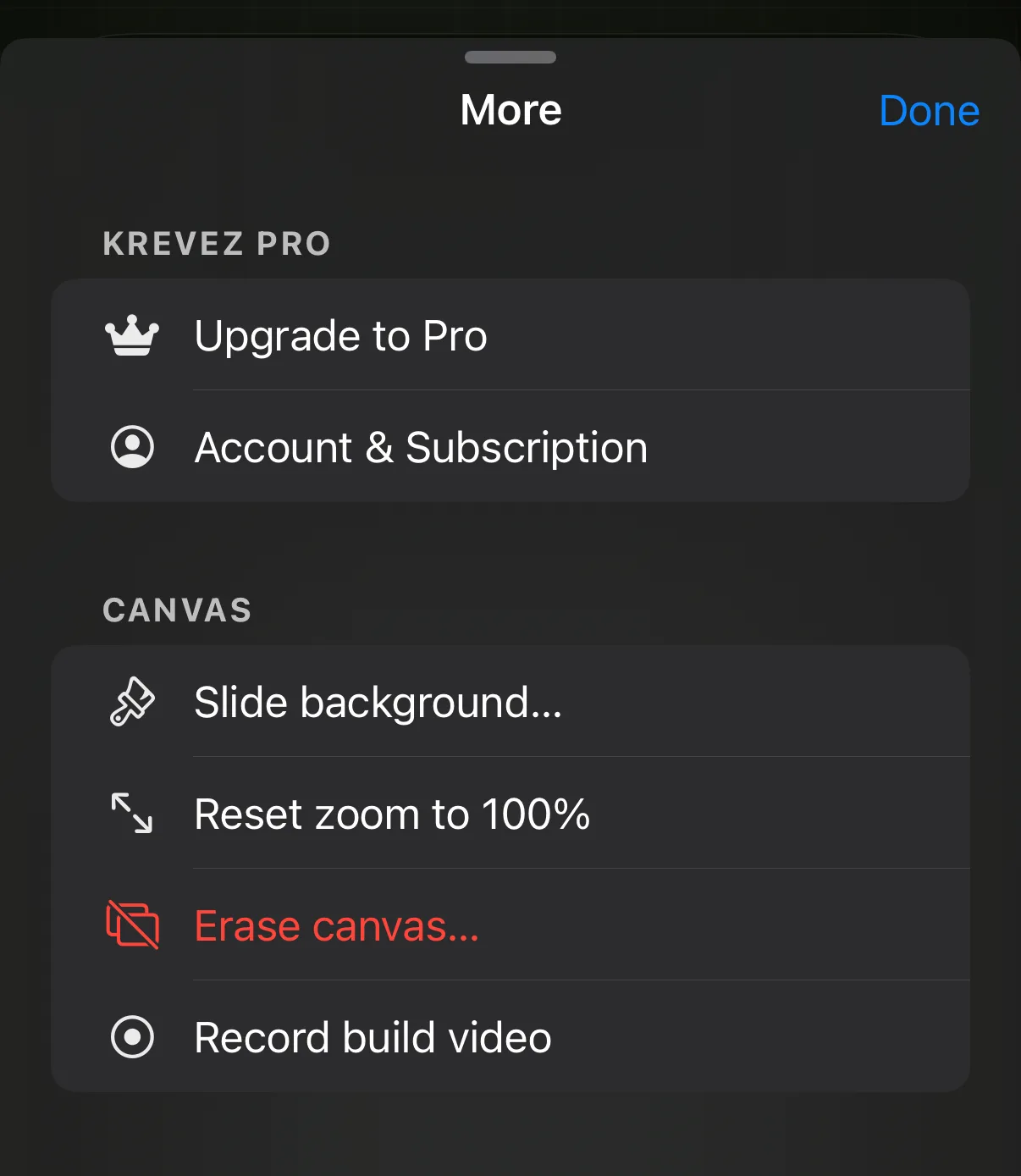 Krevez on iPhone — Start over